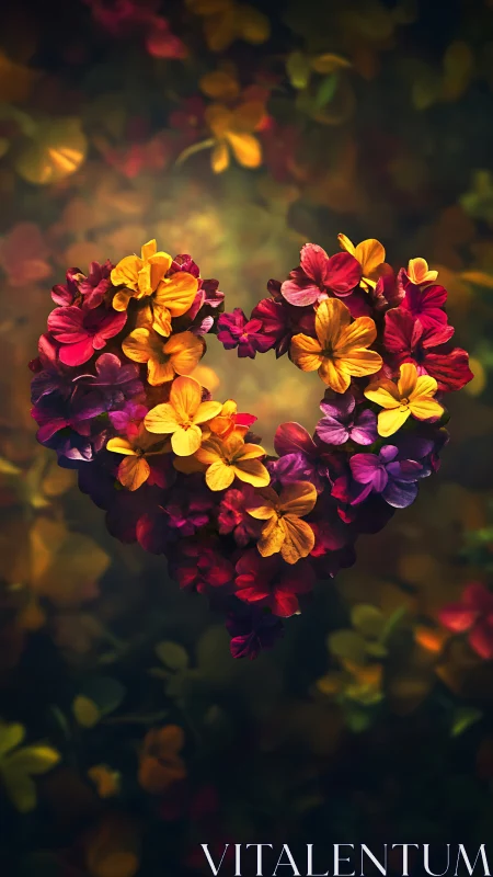 Vibrant Heart-Shaped Flower Cluster Glows in Nature