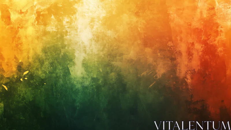 Abstract textured gradient in warm yellow, green and orange tones.