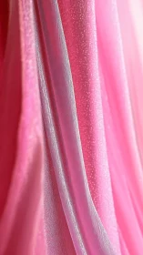 Silken pink cascades whisper light across shimmering folds