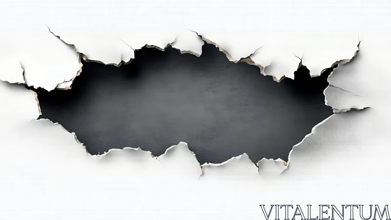 Torn white paper edge revealing dark central background.