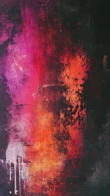 Vertical magenta and ember abstraction on dark ground.