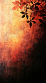 Glowing floral vines against warm, rustic sunset tones.