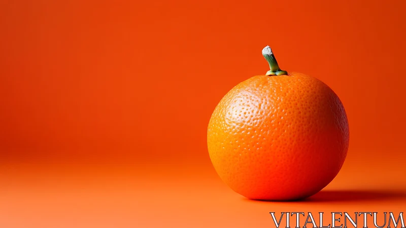 Bright, juicy orange resting in a sunlit, colorful glow.