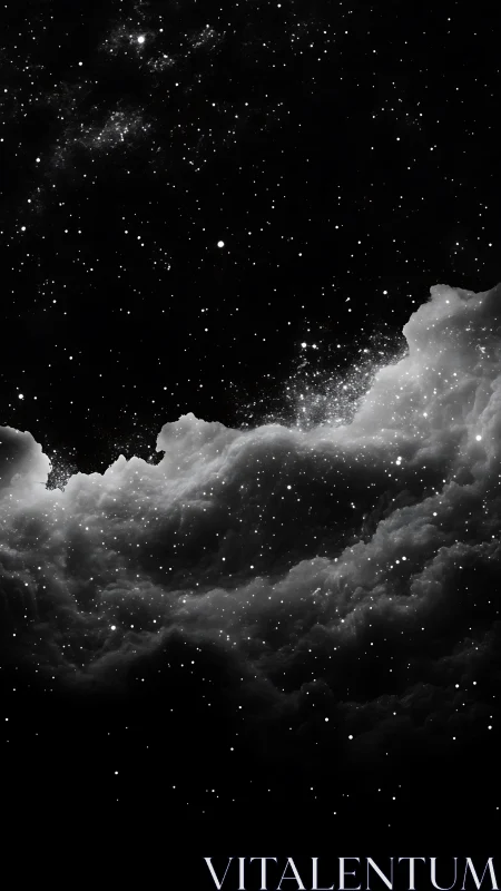 Midnight nebula surf where star-spray kisses shadowed clouds.