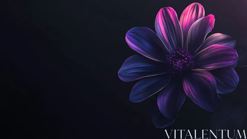 Neon Bloom: Iridescent Digital Flower Study.