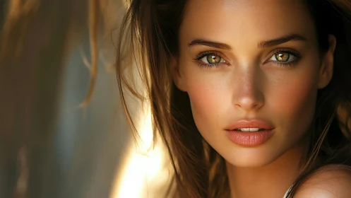 Photorealistic close-up portrait with warm cinematic lighting.