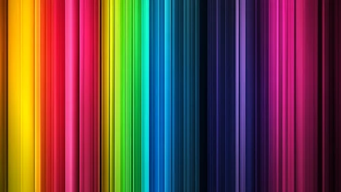 Vertical spectrum bars in vivid rainbow gradient colors.