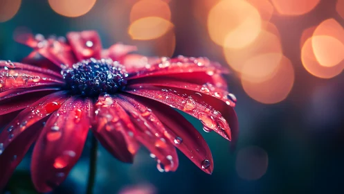 Jeweled Petals: Nature's Glistening Treasure.