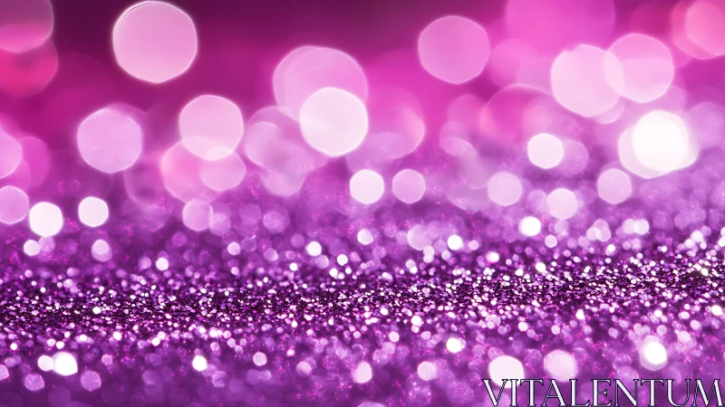 Sparkling Pink Glitter Background with Soft Bokeh Lights Effect.