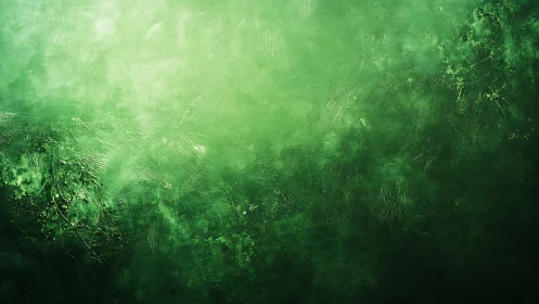 Textured verdant gradient background with painterly organic field.