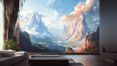 Living room gateway into vast dream-forged cloud kingdoms.