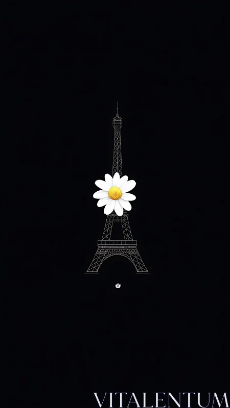 Minimalist Eiffel lattice with central daisy occlusion motif.