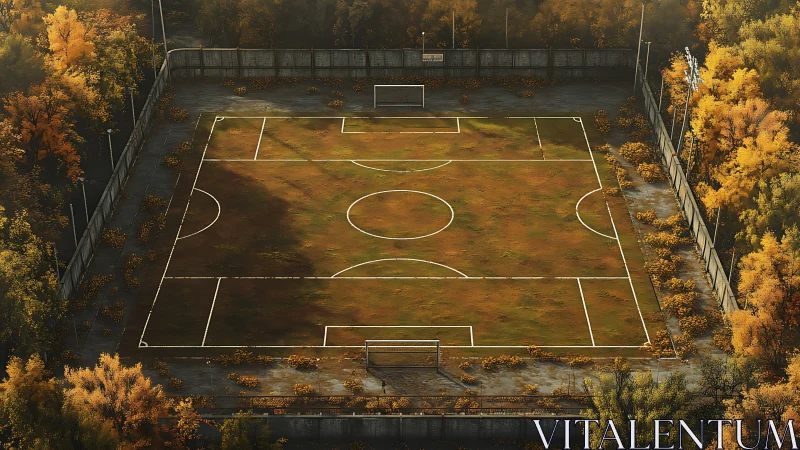 Autumn quietly turns this forgotten football pitch to gold
