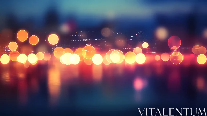 Photorealistic city bokeh lights with shallow depth abstraction.