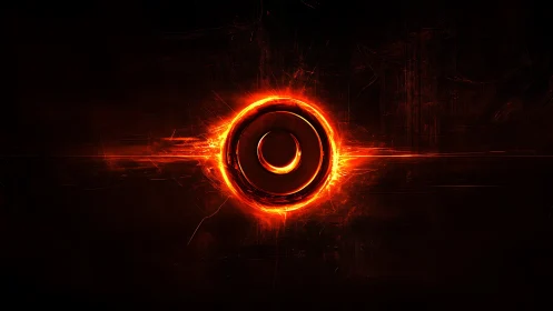 Plasma-ignited concentric vortex emblem in digital eclipse mode.