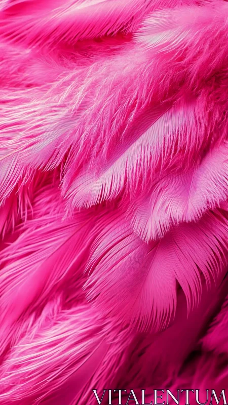 Vibrant pink feather macro with layered plumage texture.
