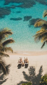 Two Loungers Contemplate Turquoise Paradise