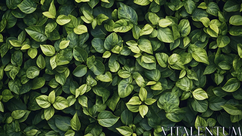 Dense green foliage pattern with layered leafy texture.