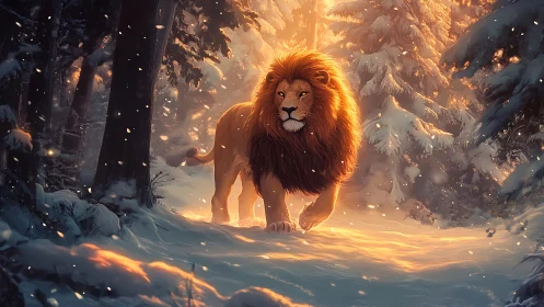 Winter sun kindles a lion&rsquo;s mane into wandering firelight