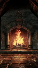 Roaring Fireplace Welcomes Weary Travelers Home