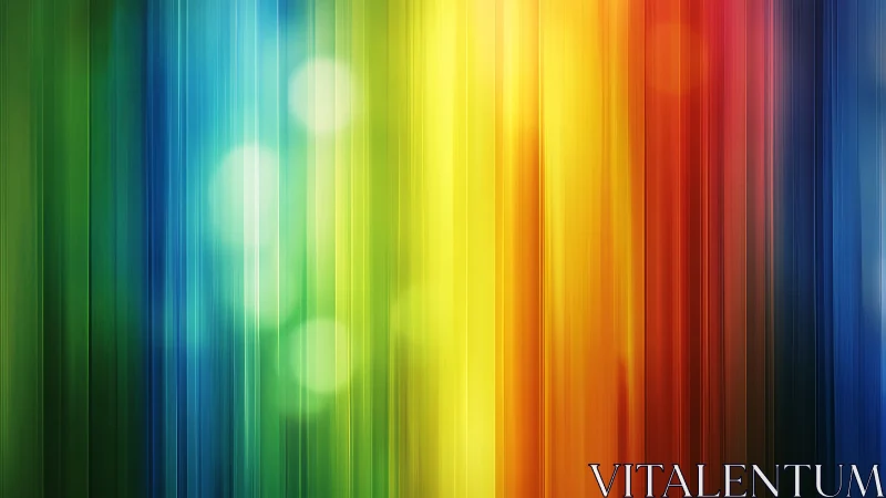 Vertical multicolor gradient stripes span the full frame