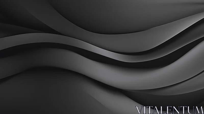 Velvet graphite waves folding into quiet monochrome hush.