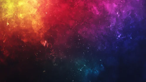 Chromatic nebula gradient uniting warm and cool spectrums