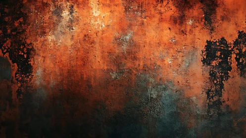 Grungy Rust Texture with Orange and Black Industrial Vibes.