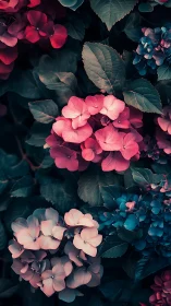 Moody Garden Dreams with Pink Blooms.