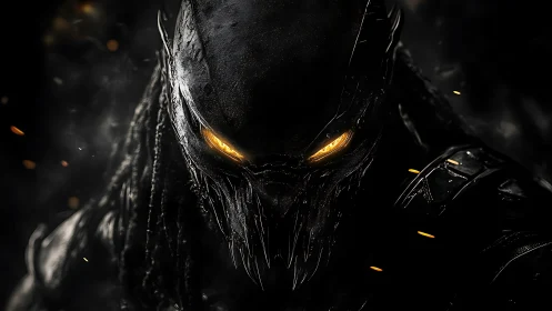 Ember-Eyed Void Stalker Emerging from the Smoldering Dark.