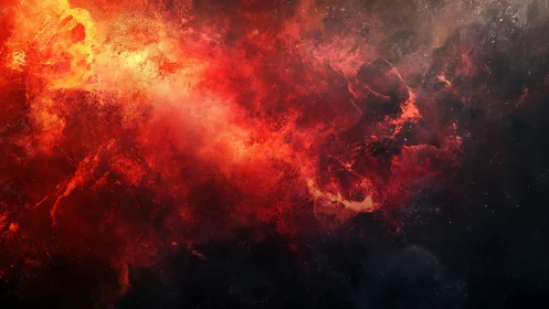 Cosmic Nebula in Fiery Eruption.