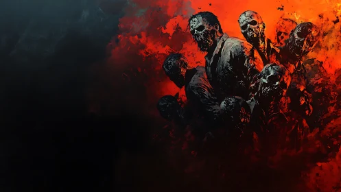 Emberlit Horde Rising from the Ashen Void of Night.