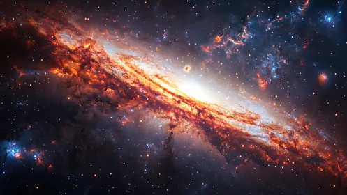 Starforge Spiral Ignites a Cosmic Emberstorm in Silence.