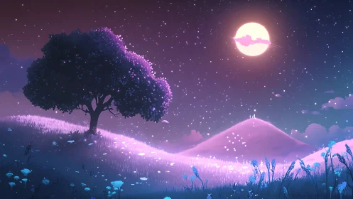 Moonlit blossoms quietly rehearse a dream of distant stars