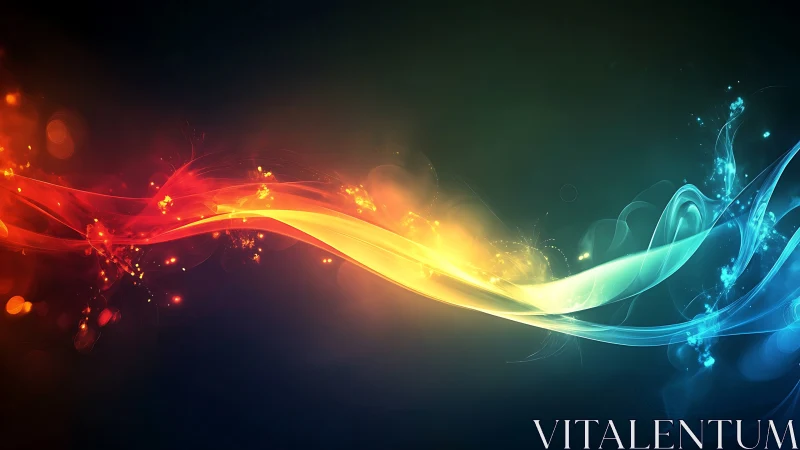 Colorful light ribbons dancing across a dreamy night sky.