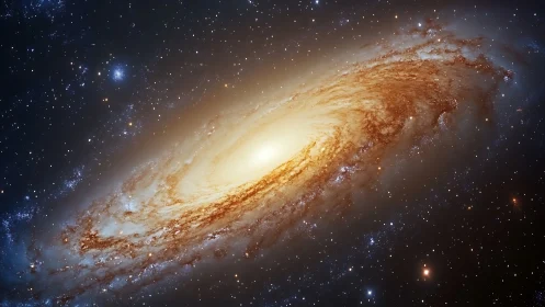 Spiral galaxy swirls like cosmic cinnamon in velvet night