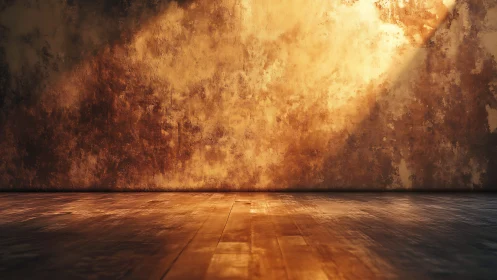 Sunlit rustic wall and wooden floor inviting quiet stories.