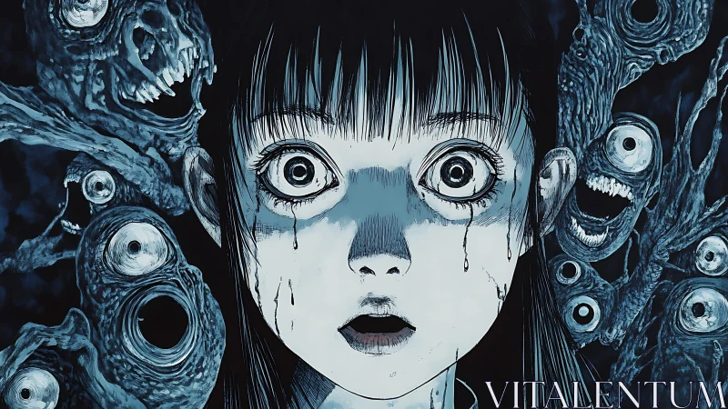 Quiet terror in wide eyes and whispering midnight spirits.