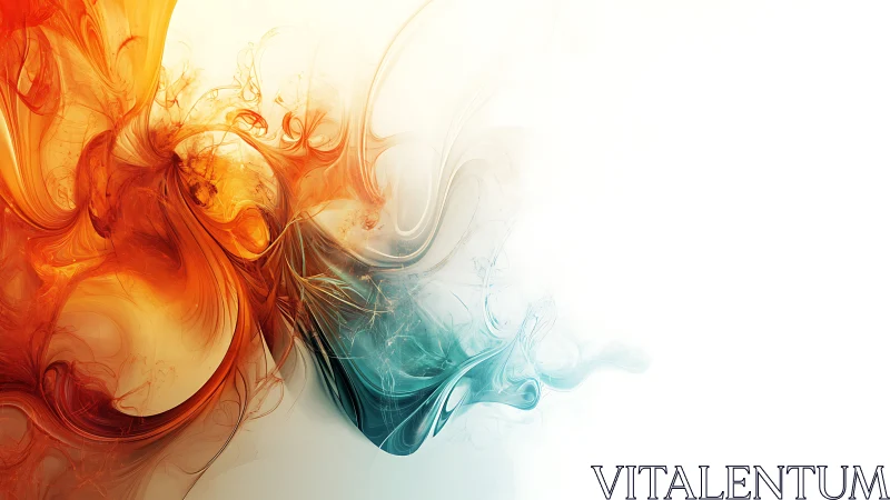 Ember and Tide Collide in a Luminous Abstract Drift.