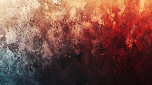 Vibrant textured abstract wall art with warm and cool gradients.