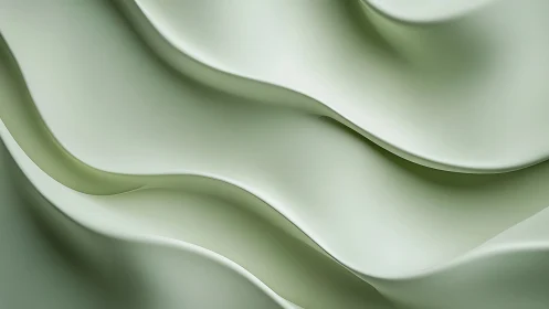 Layered pale green abstract surface with smooth folds.