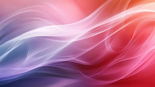 Soft flowing gradient waves in pink, red and violet tones.