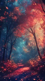 Embers Waltz Through Twilight Forest.