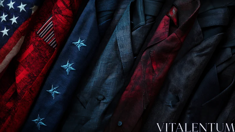 Patriotic Fabric Collection with Stars and Stripes Detail.