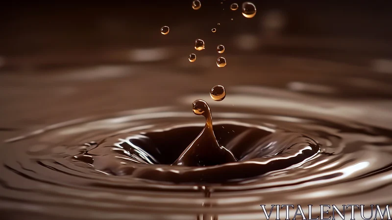 Velvety chocolate splash crowning in slow liquid motion.