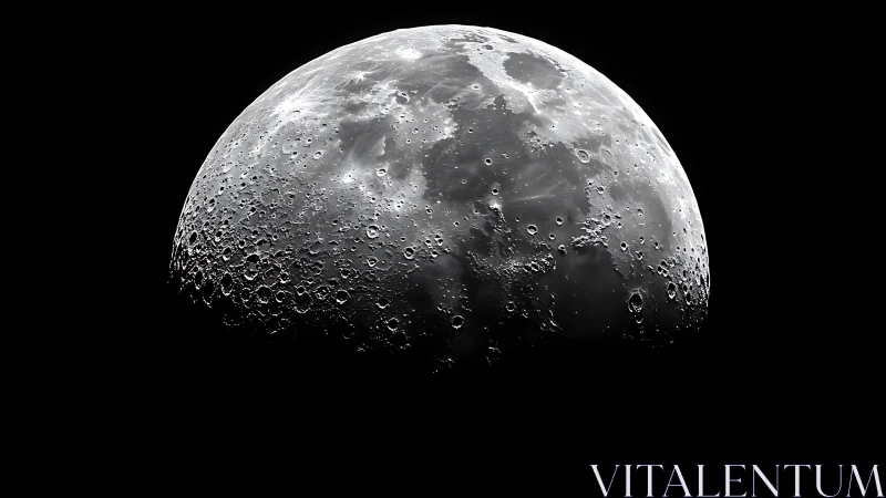 Cratercrowded moonrise carving silver scars in velvet night.