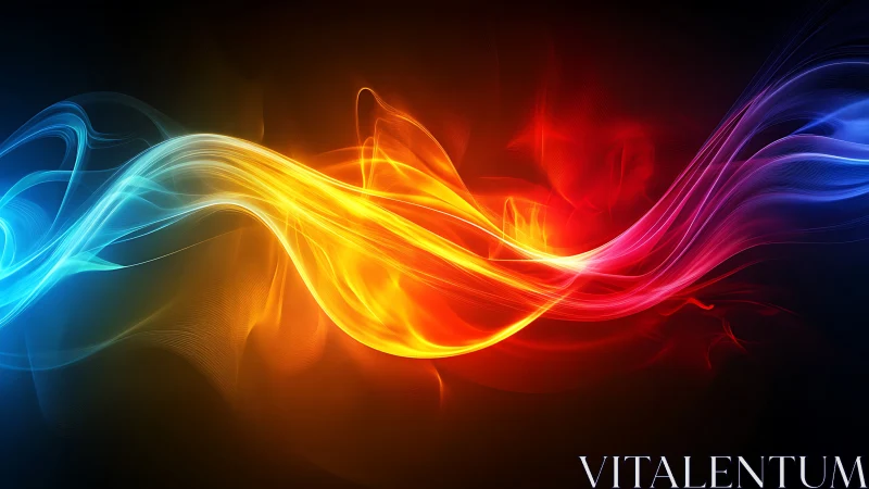 Chromatic Velocity: Neon Ribbons Cutting Through Quantum Darkness.