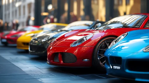 Chrome dreams idle in a jewel-toned supercar parade