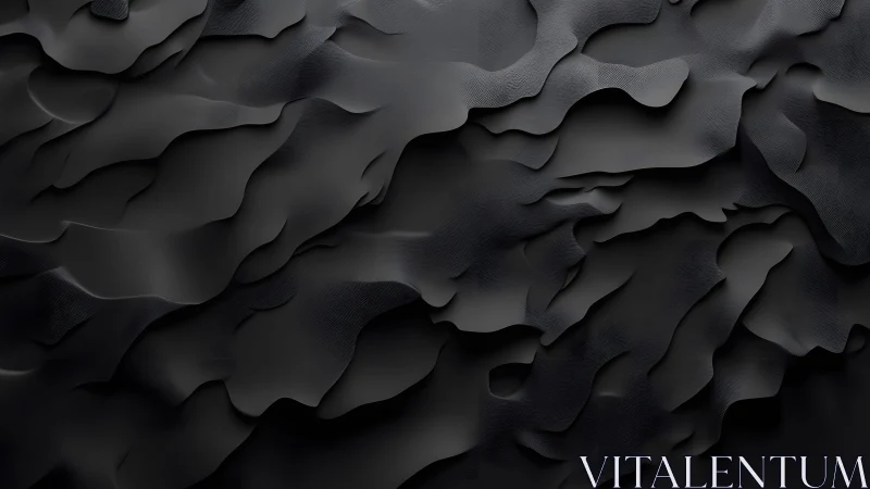 Abstract Black Layered Texture with Modern 3D Paper Cut Effect.