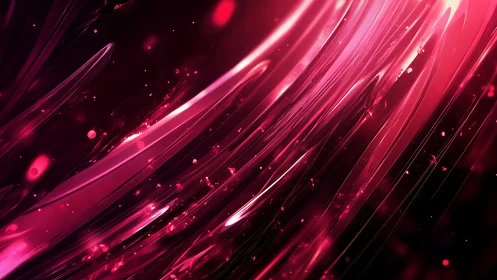 Dynamic Abstract Red Light Streaks Digital Art Background.